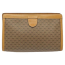 GUCCI Micro GG Canvas Clutch Bag PVC Beige Gold 014 89 0192 Auth ep7599-2