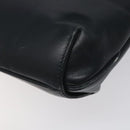 GUCCI Shoulder Bag Leather Navy Gold Auth ep7619-16