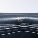 GUCCI Shoulder Bag Leather Navy Gold Auth ep7619-18