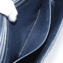 GUCCI Shoulder Bag Leather Navy Gold Auth ep7619-21