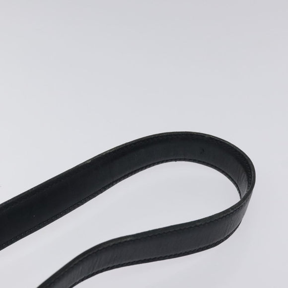 GUCCI Shoulder Bag Leather Navy Gold Auth ep7619