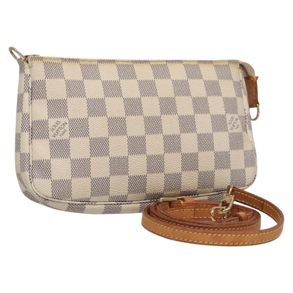 LOUIS VUITTON Damier Azur Pochette Accessoires Pouch N51986 LV Auth ep7627