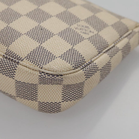 LOUIS VUITTON Damier Azur Pochette Accessoires Pouch N51986 LV Auth ep7627