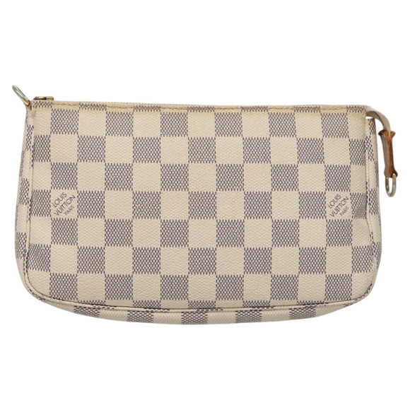 LOUIS VUITTON Damier Azur Pochette Accessoires Pouch N51986 LV Auth ep7627