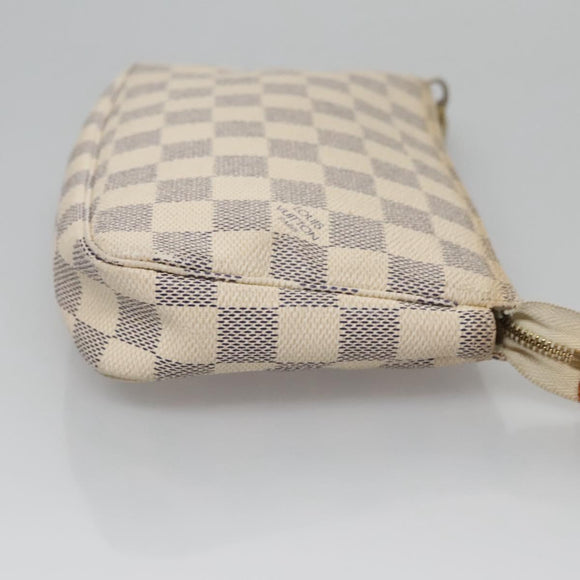 LOUIS VUITTON Damier Azur Pochette Accessoires Pouch N51986 LV Auth ep7627