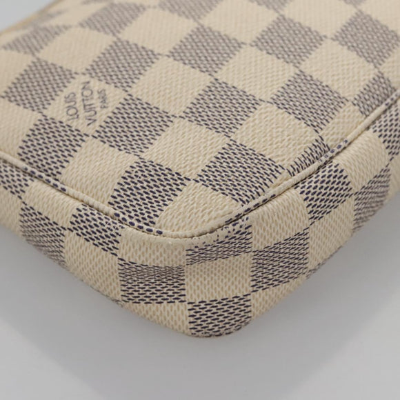 LOUIS VUITTON Damier Azur Pochette Accessoires Pouch N51986 LV Auth ep7627