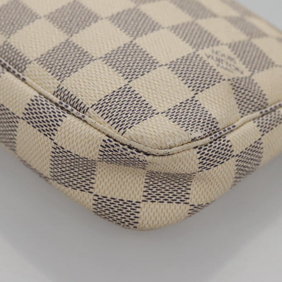 LOUIS VUITTON Damier Azur Pochette Accessoires Pouch N51986 LV Auth ep7627