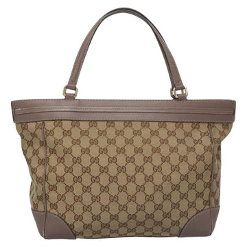 GUCCI GG Canvas Tote Bag Beige Gold 257061 Auth ep7628 - 0