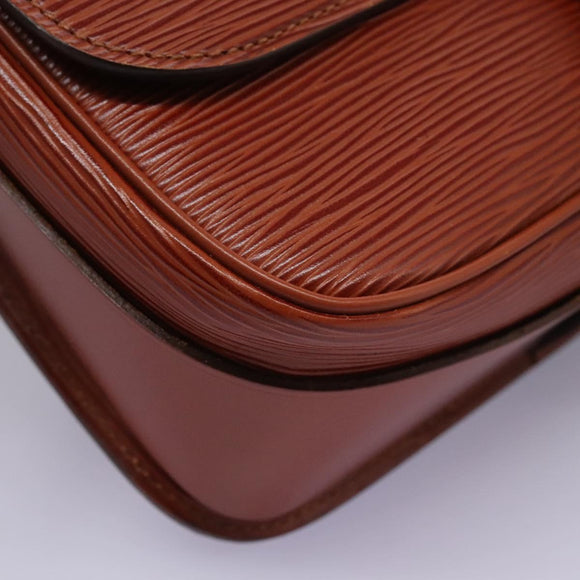 LOUIS VUITTON Epi Cartouchiere MM Shoulder Bag Brown M52243 LV Auth ep7629