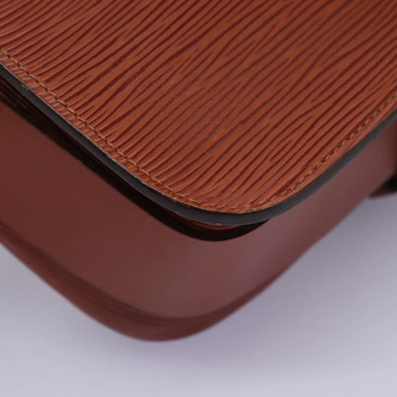 LOUIS VUITTON Epi Cartouchiere MM Shoulder Bag Brown M52243 LV Auth ep7629