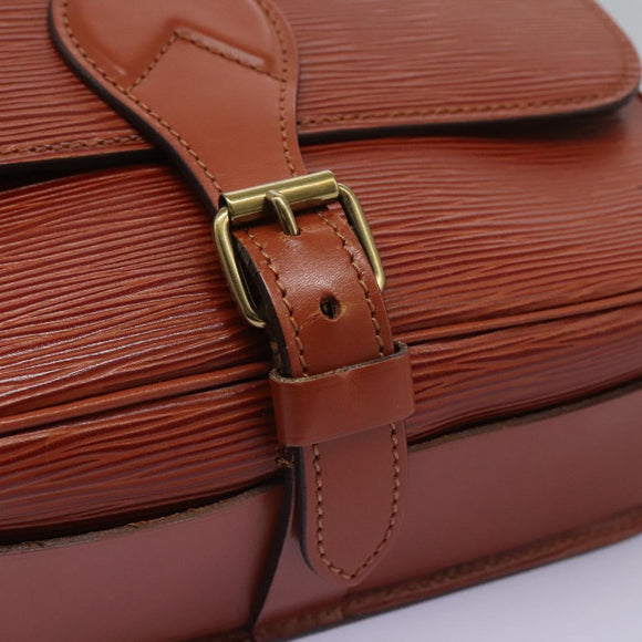 LOUIS VUITTON Epi Cartouchiere MM Shoulder Bag Brown M52243 LV Auth ep7629