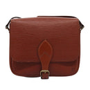 LOUIS VUITTON Epi Cartouchiere MM Shoulder Bag Brown M52243 LV Auth ep7629-13
