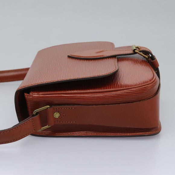 LOUIS VUITTON Epi Cartouchiere MM Shoulder Bag Brown M52243 LV Auth ep7629