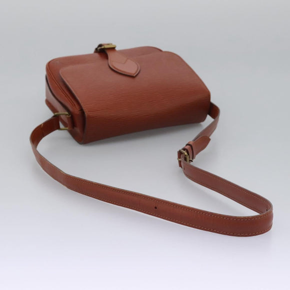 LOUIS VUITTON Epi Cartouchiere MM Shoulder Bag Brown M52243 LV Auth ep7629