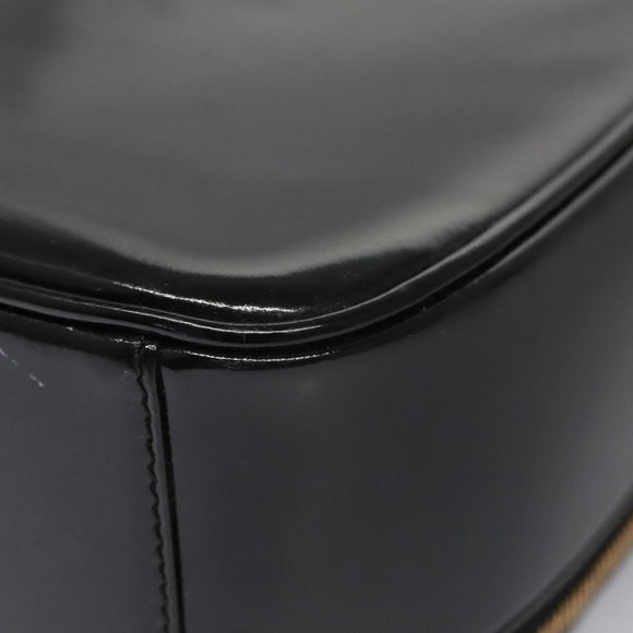GUCCI Vanity Bamboo Pouch Enamel 2way Black 000 2040 0323 Auth ep7648