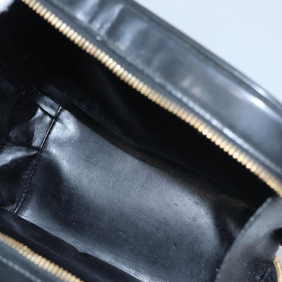 GUCCI Vanity Bamboo Pouch Enamel 2way Black 000 2040 0323 Auth ep7648