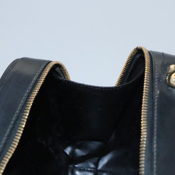 GUCCI Vanity Bamboo Pouch Enamel 2way Black 000 2040 0323 Auth ep7648