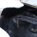 GUCCI Vanity Bamboo Pouch Enamel 2way Black 000 2040 0323 Auth ep7648-21