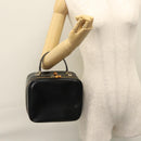 GUCCI Vanity Bamboo Pouch Enamel 2way Black 000 2040 0323 Auth ep7648-26