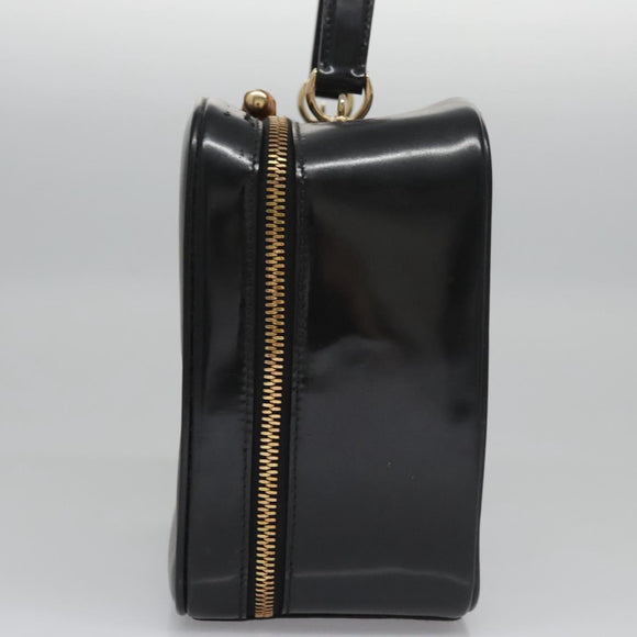 GUCCI Vanity Bamboo Pouch Enamel 2way Black 000 2040 0323 Auth ep7648