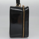GUCCI Vanity Bamboo Pouch Enamel 2way Black 000 2040 0323 Auth ep7648-5