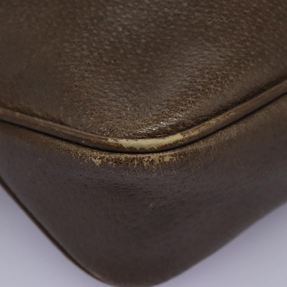 GUCCI Shoulder Bag Leather Brown Gold 001 261 1015 Auth ep7652