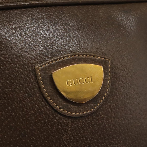 GUCCI Shoulder Bag Leather Brown Gold 001 261 1015 Auth ep7652
