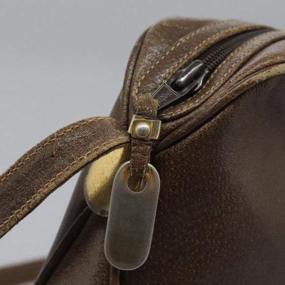 GUCCI Shoulder Bag Leather Brown Gold 001 261 1015 Auth ep7652