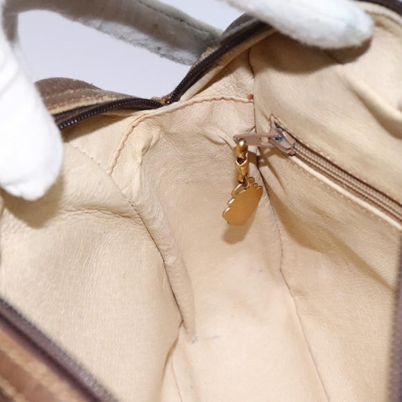 GUCCI Shoulder Bag Leather Brown Gold 001 261 1015 Auth ep7652