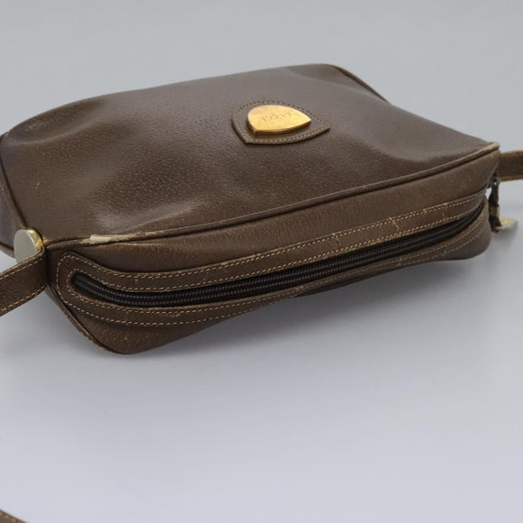 GUCCI Shoulder Bag Leather Brown Gold 001 261 1015 Auth ep7652