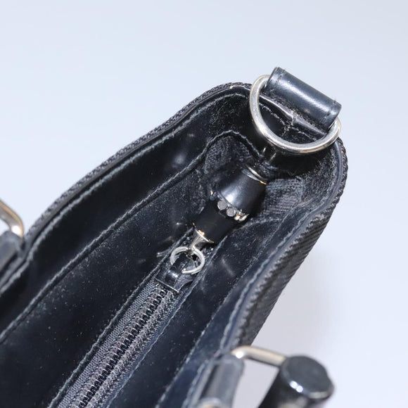 GUCCI Bamboo Hand Bag Canvas 2way Black 000 1705 0588 Auth ep7659