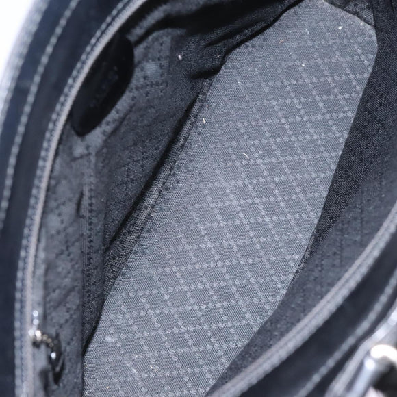 GUCCI Bamboo Hand Bag Canvas 2way Black 000 1705 0588 Auth ep7659