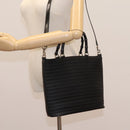 GUCCI Bamboo Hand Bag Canvas 2way Black 000 1705 0588 Auth ep7659-23