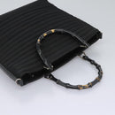 GUCCI Bamboo Hand Bag Canvas 2way Black 000 1705 0588 Auth ep7659-6