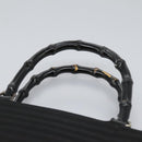 GUCCI Bamboo Hand Bag Canvas 2way Black 000 1705 0588 Auth ep7659-8