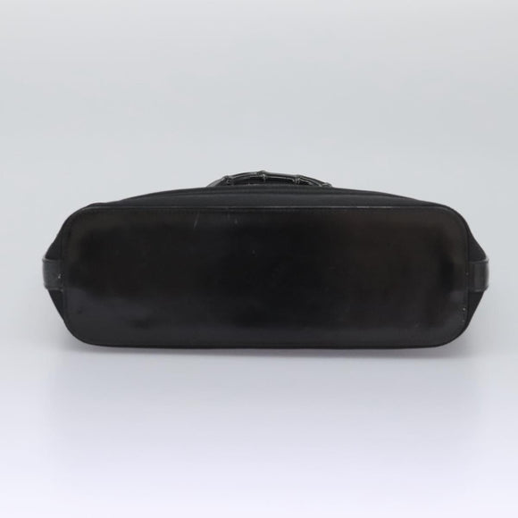 GUCCI Bamboo Hand Bag Canvas 2way Black 000 1705 0588 Auth ep7659