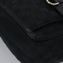 GUCCI GG Canvas Tote Bag Black Gold 146247 Auth ep7662-14
