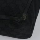 GUCCI GG Canvas Tote Bag Black Gold 146247 Auth ep7662-15