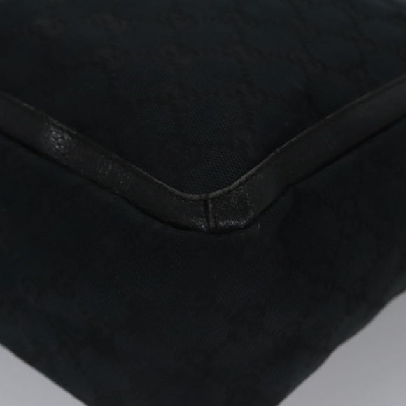 GUCCI GG Canvas Tote Bag Black Gold 146247 Auth ep7662