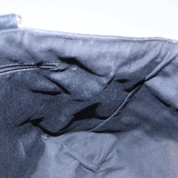 GUCCI GG Canvas Tote Bag Black Gold 146247 Auth ep7662