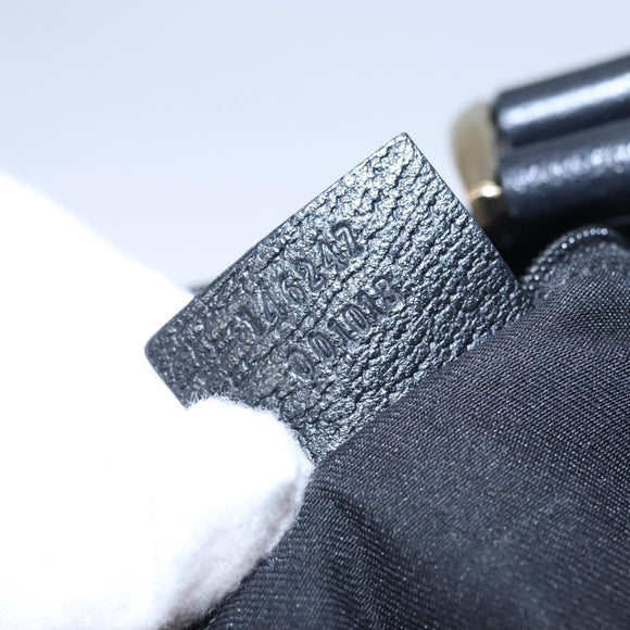 GUCCI GG Canvas Tote Bag Black Gold 146247 Auth ep7662