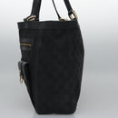 GUCCI GG Canvas Tote Bag Black Gold 146247 Auth ep7662-3