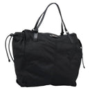 BURBERRY Nova Check Tote Bag Nylon Black Silver Auth ep7664-1