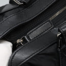 BURBERRY Nova Check Tote Bag Nylon Black Silver Auth ep7664-10