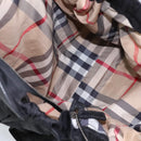 BURBERRY Nova Check Tote Bag Nylon Black Silver Auth ep7664-11