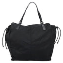 BURBERRY Nova Check Tote Bag Nylon Black Silver Auth ep7664-2
