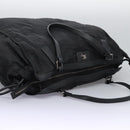 BURBERRY Nova Check Tote Bag Nylon Black Silver Auth ep7664-6