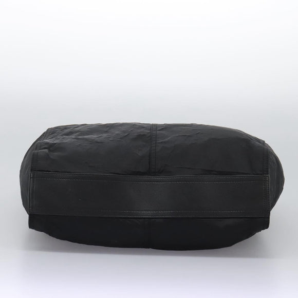 BURBERRY Nova Check Tote Bag Nylon Black Silver Auth ep7664