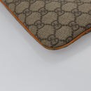 GUCCI GG Supreme Hand Bag PVC Leather Beige Silver 114600 Auth ep7666-9