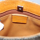 GUCCI GG Supreme Hand Bag PVC Leather Beige Silver 114600 Auth ep7666-18